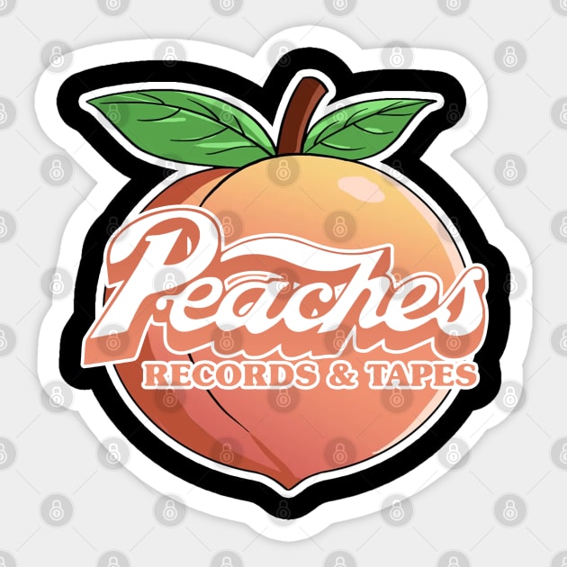 Peaches Records & Tapes w/Peach Sticker by RetroZest